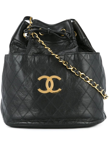 Chanel Pre Owned Drawstring Quilted Chain Shoulder Bag