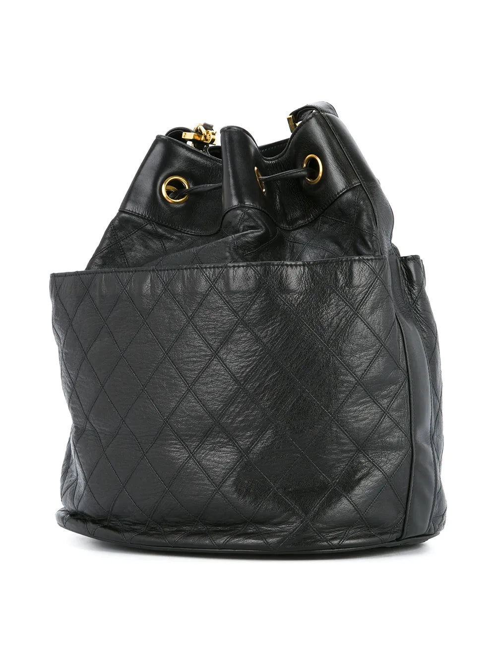 Chanel Pre Owned Drawstring Quilted Chain Shoulder Bag