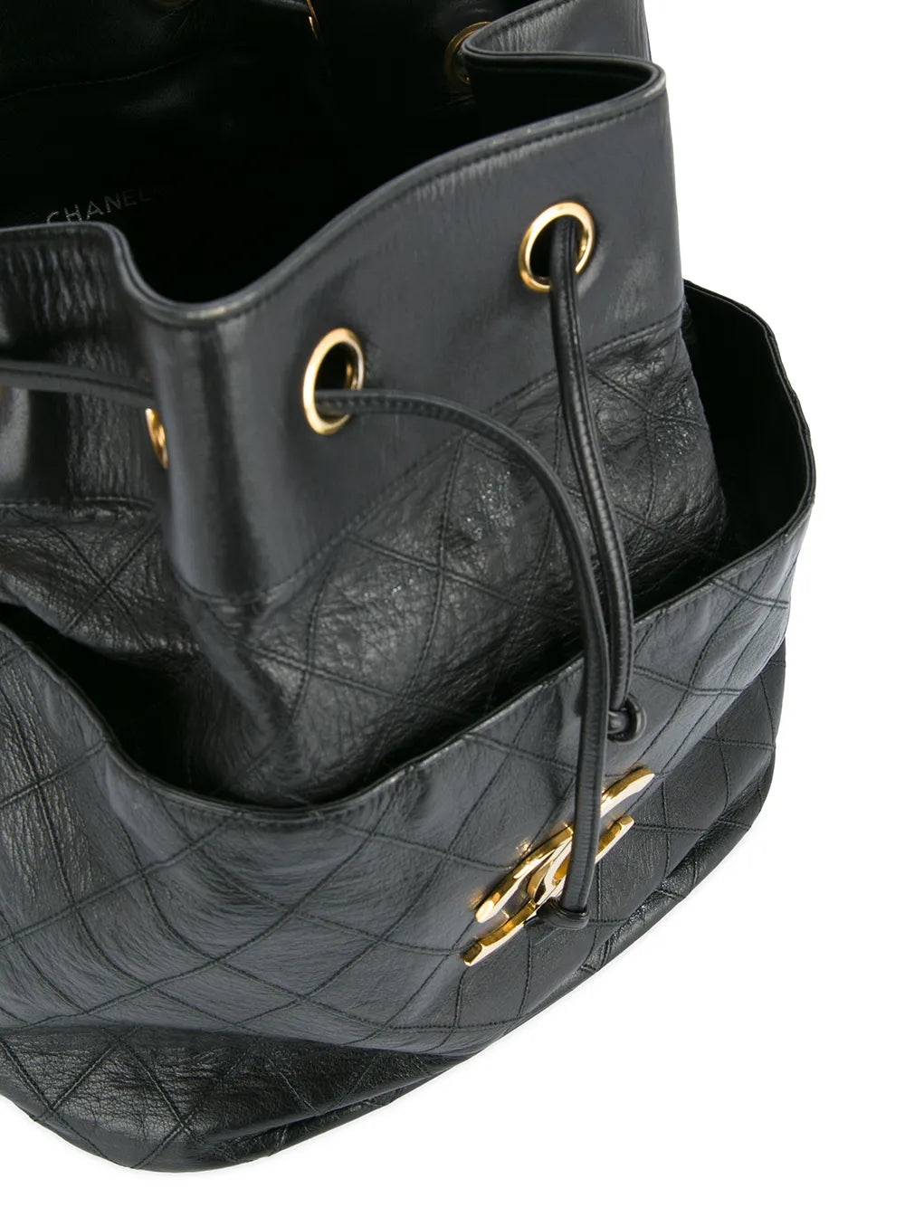 Chanel Pre Owned Drawstring Quilted Chain Shoulder Bag