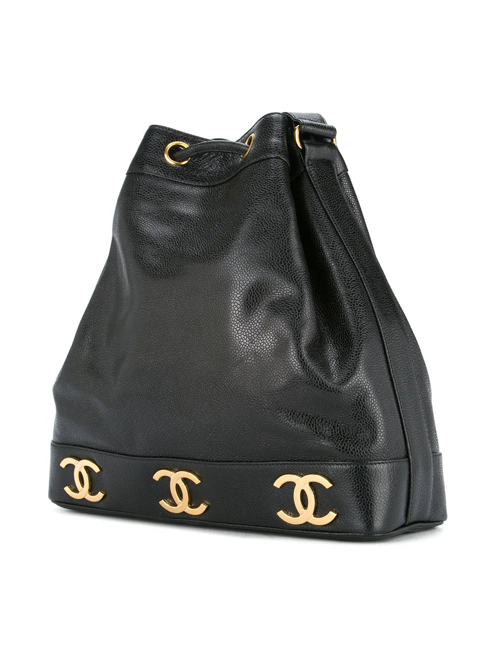 Chanel Pre Owned 1994 1996 Logos Drawstring Shoulder Bag