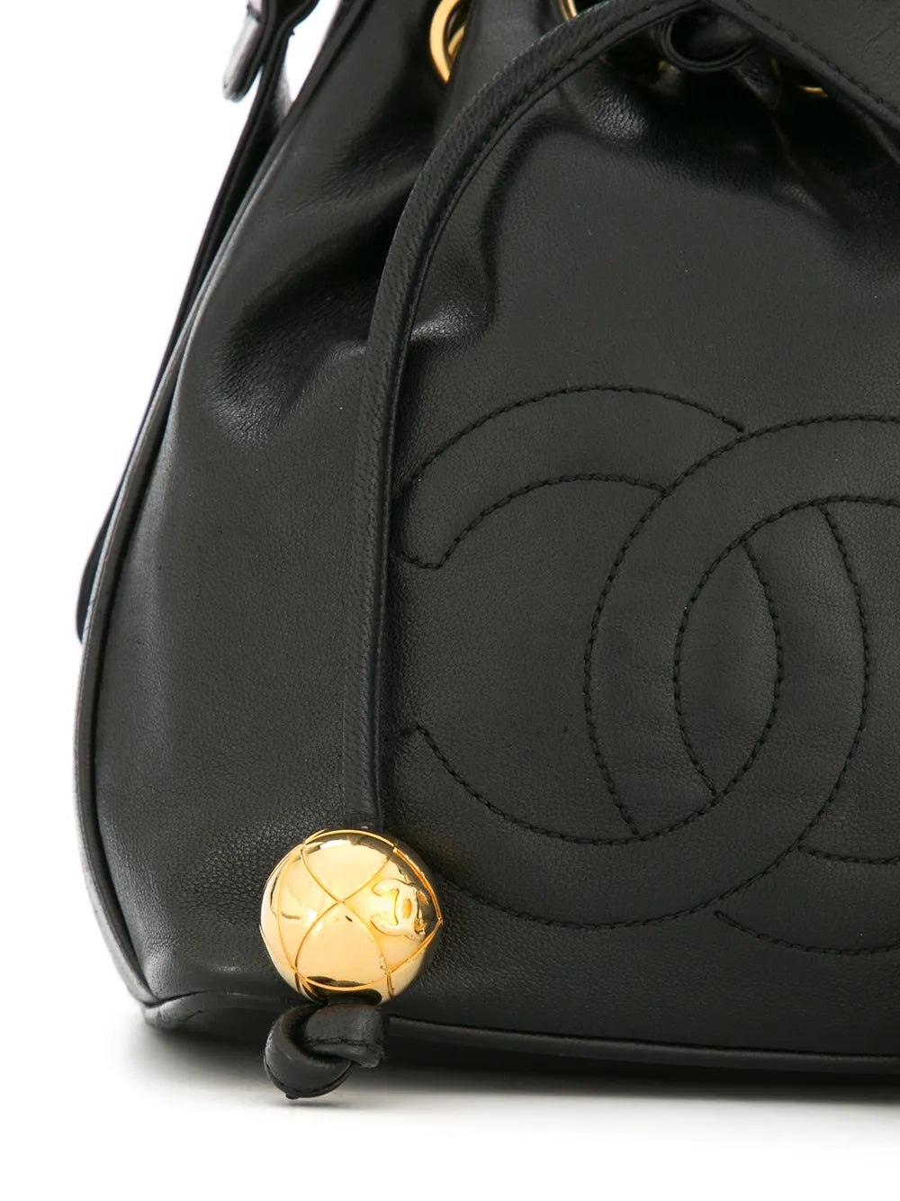 Chanel Pre Owned 1994 1996 Drawstring Chain Mini Shoulder Bag