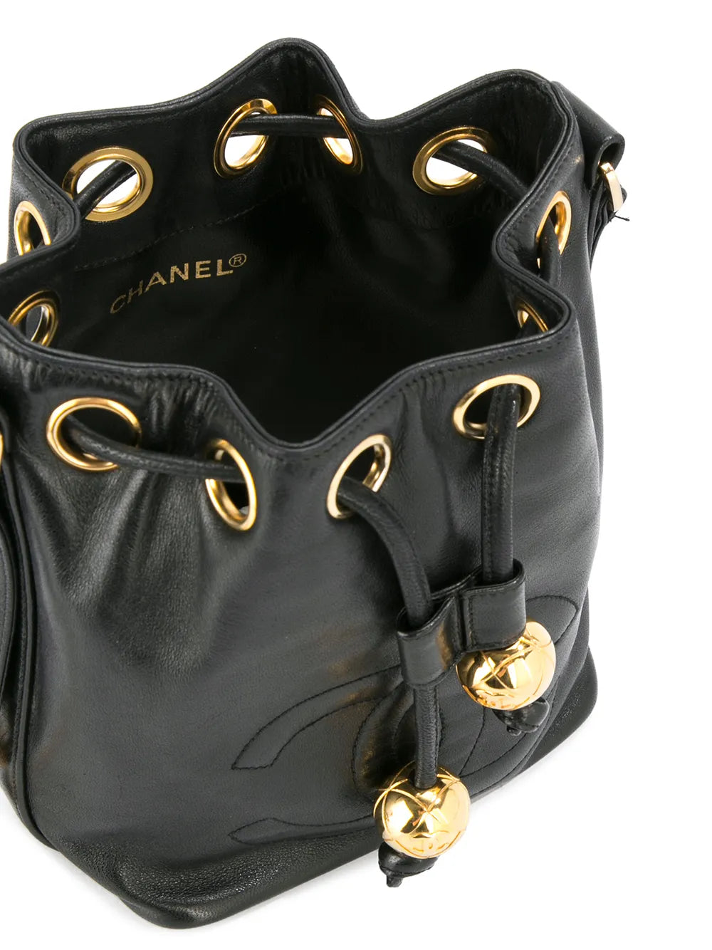 Chanel Pre Owned 1994 1996 Drawstring Chain Mini Shoulder Bag
