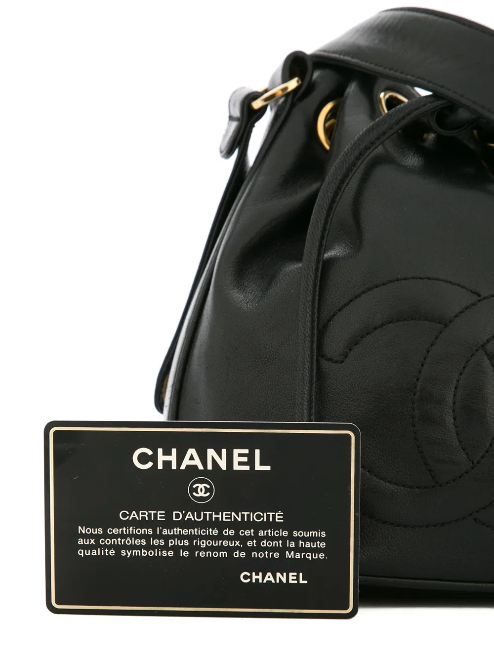 Chanel Pre Owned 1994 1996 Drawstring Chain Mini Shoulder Bag