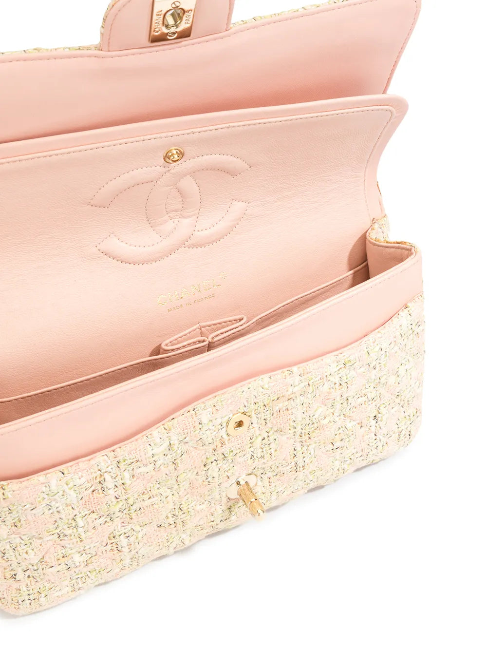 Chanel Pre Owned 2006 Tweed Double Flap Shoulder Bag