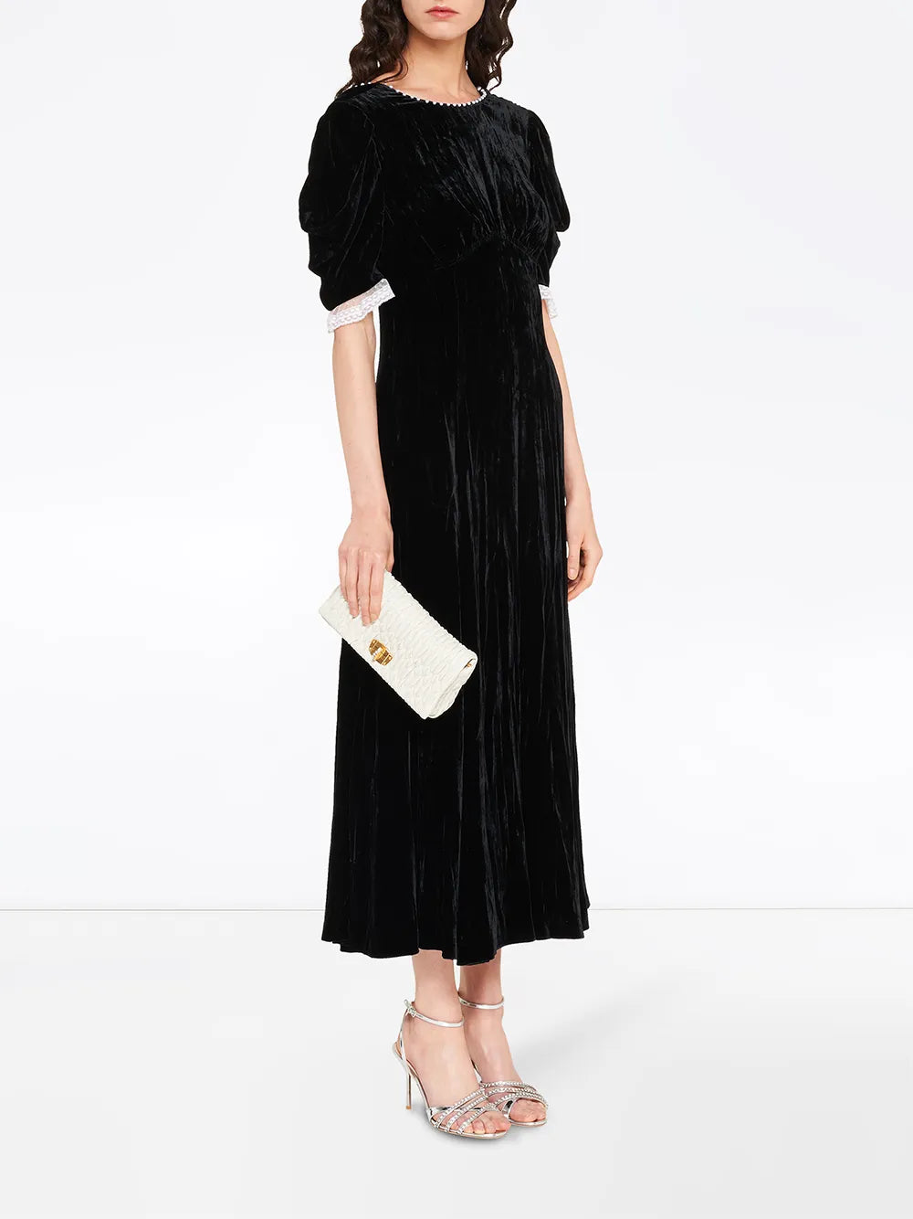 Miu Miu Miu Crystal Matelasse Shoulder Bag