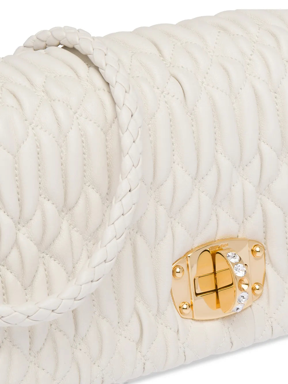 Miu Miu Miu Crystal Matelasse Shoulder Bag