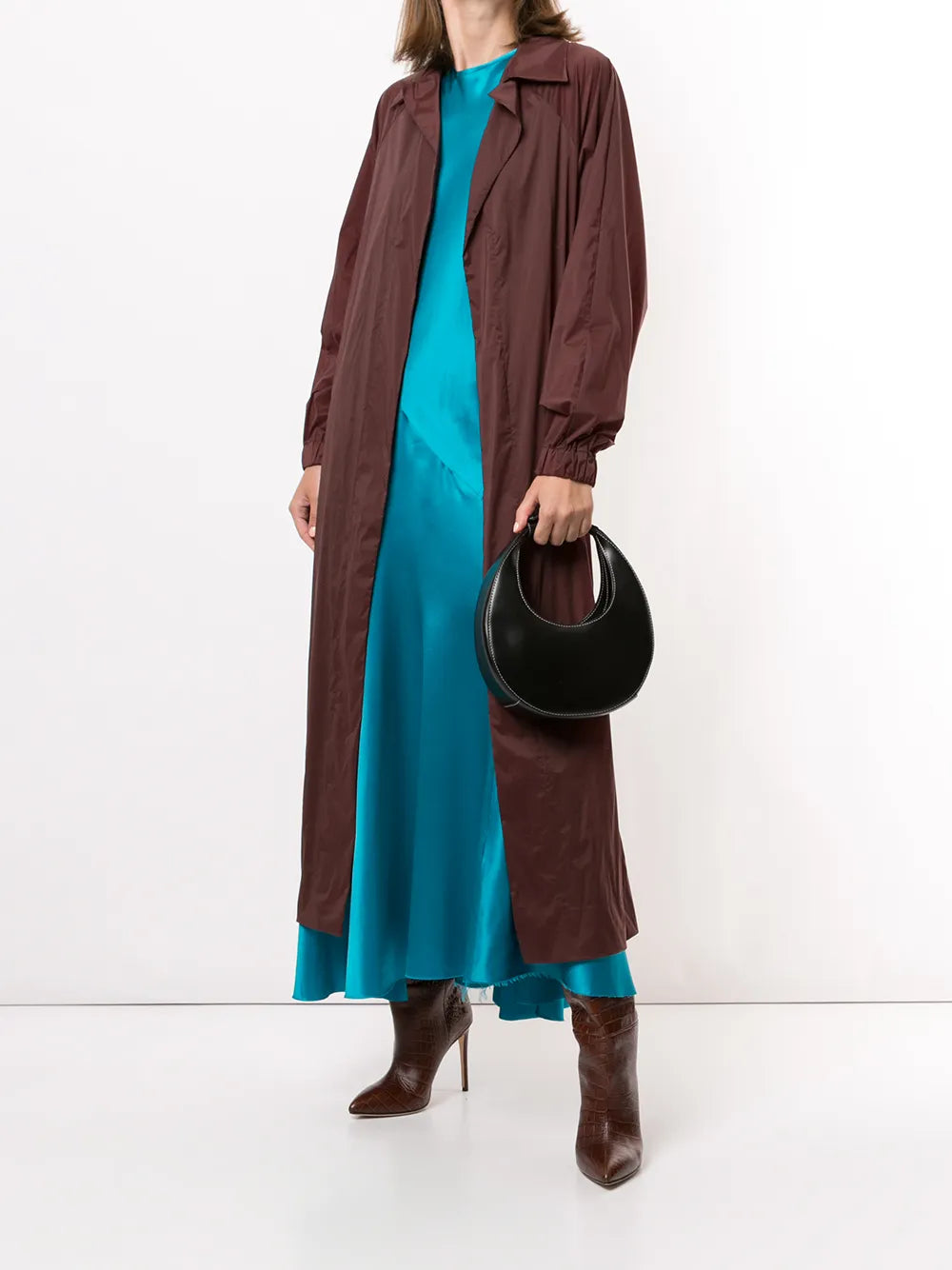 Staud Mini Moon Leather Shoulder Bag