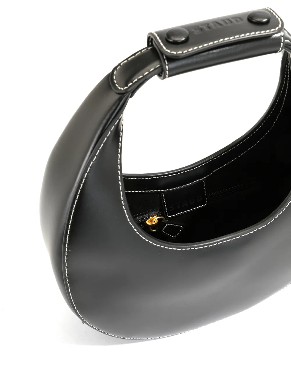 Staud Mini Moon Leather Shoulder Bag