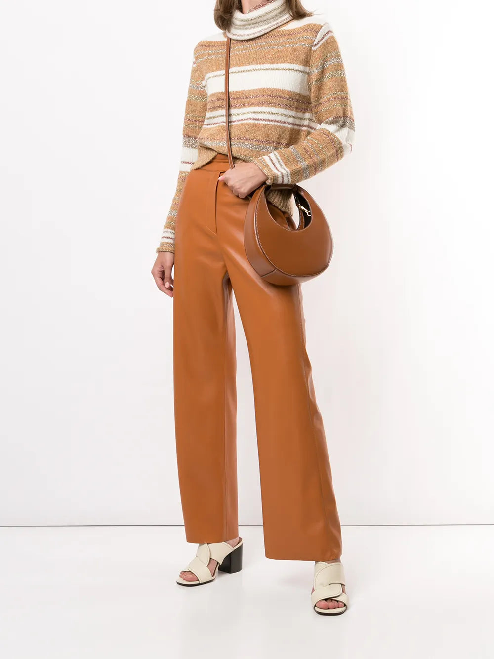 Staud Moon Small Leather Shoulder Bag