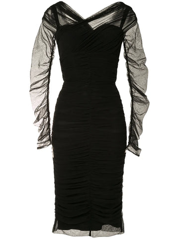 Dolce Gabbana Draped Midi Dress