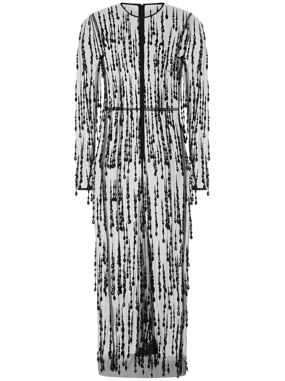 Dolce Gabbana Bead Embellished Fringed Sheath Dress