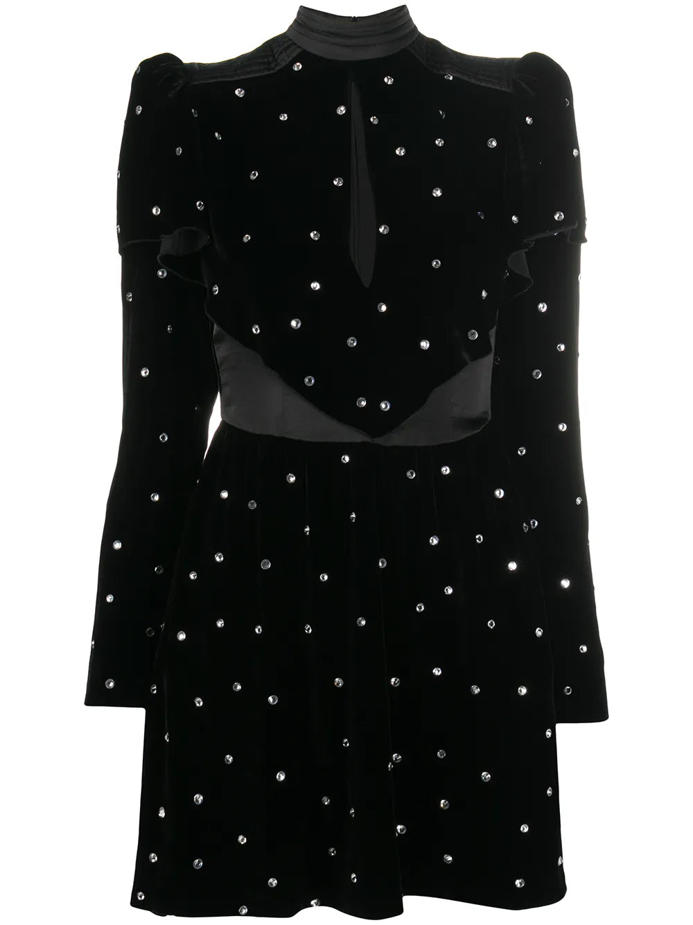 Philosophy Di Lorenzo Serafini Crystal Embellished Velvet Evening Dress