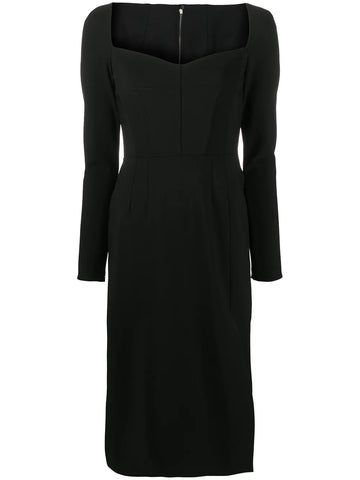 Dolce Gabbana Sweetheart Neck Sheath Dress