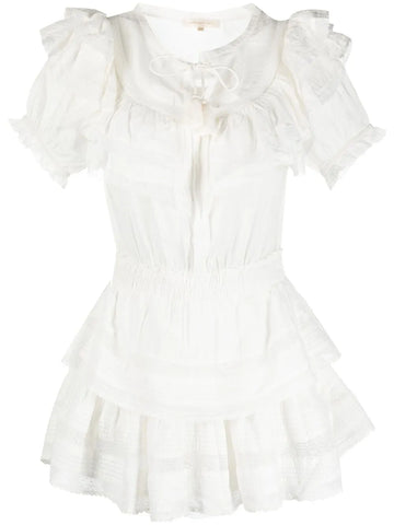 Loveshackfancy Liv Ruffled Trim Dress