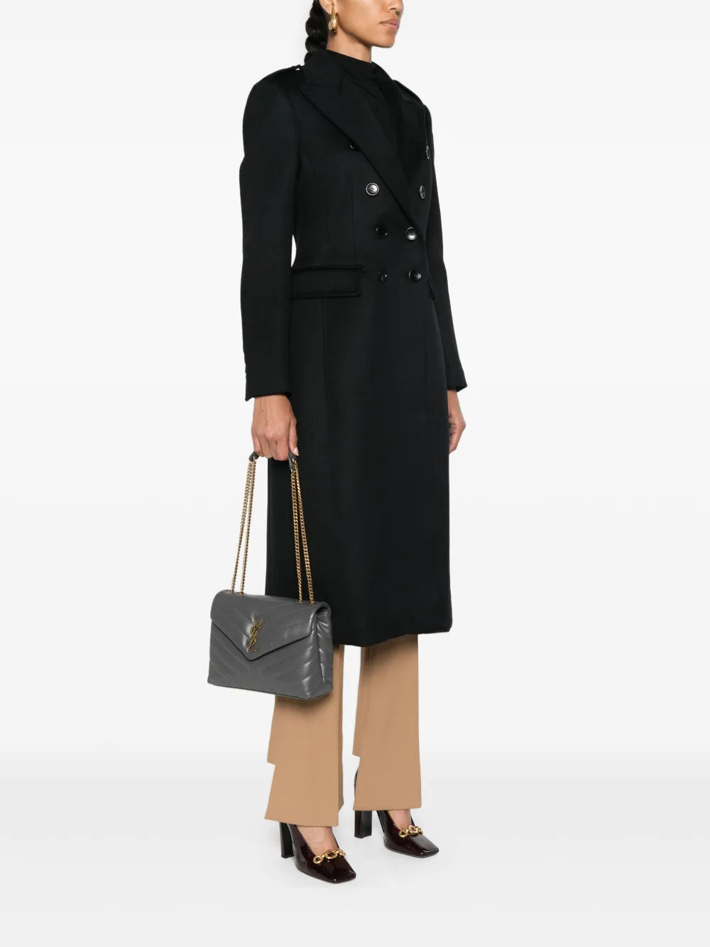 Saint Laurent Loulou Logo Plaque Shoulder Bag