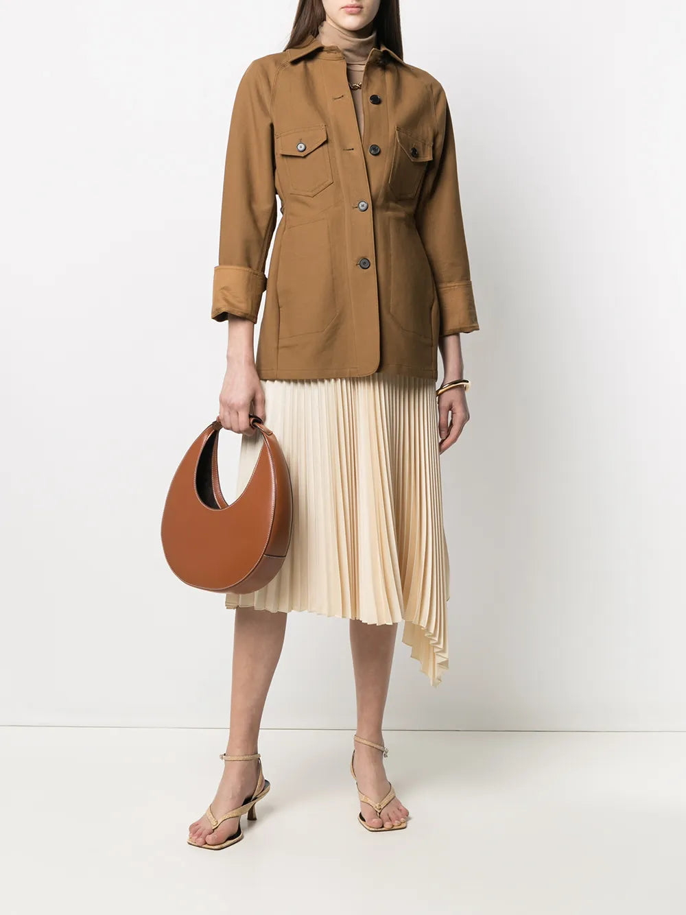 Staud Moon Leather Shoulder Bag