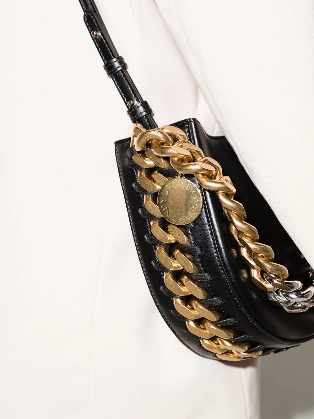 Stella Mccartney Frayme Faux Leather Shoulder Bag