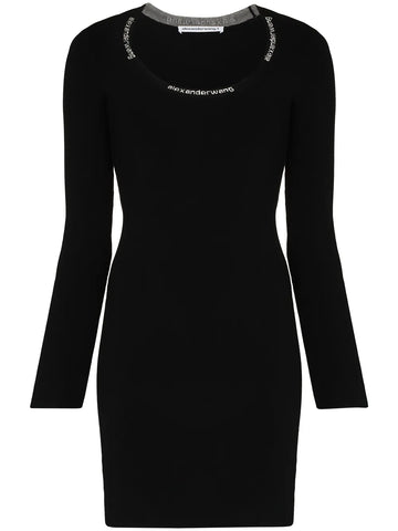 Alexander Wang Logo Trim Bodycon Mini Dress