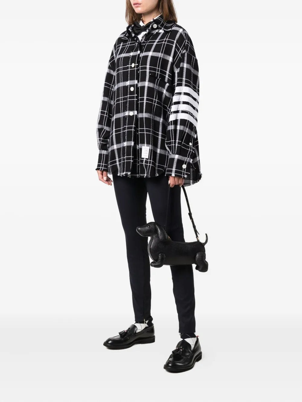 Thom Browne Hector Pebbled Leather Shoulder Bag