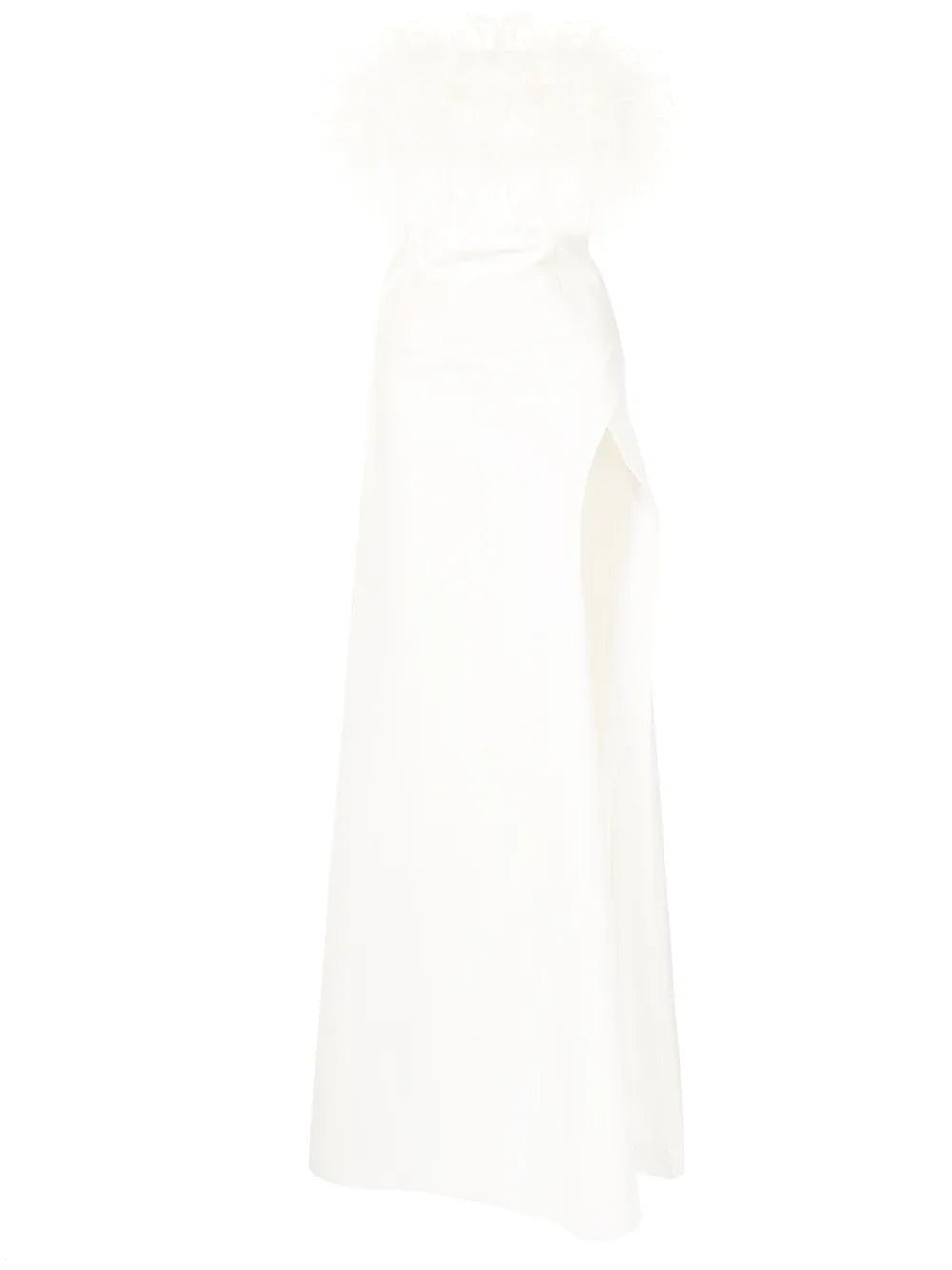 Rachel Gilbert Linc Feather Trim Detail Gown