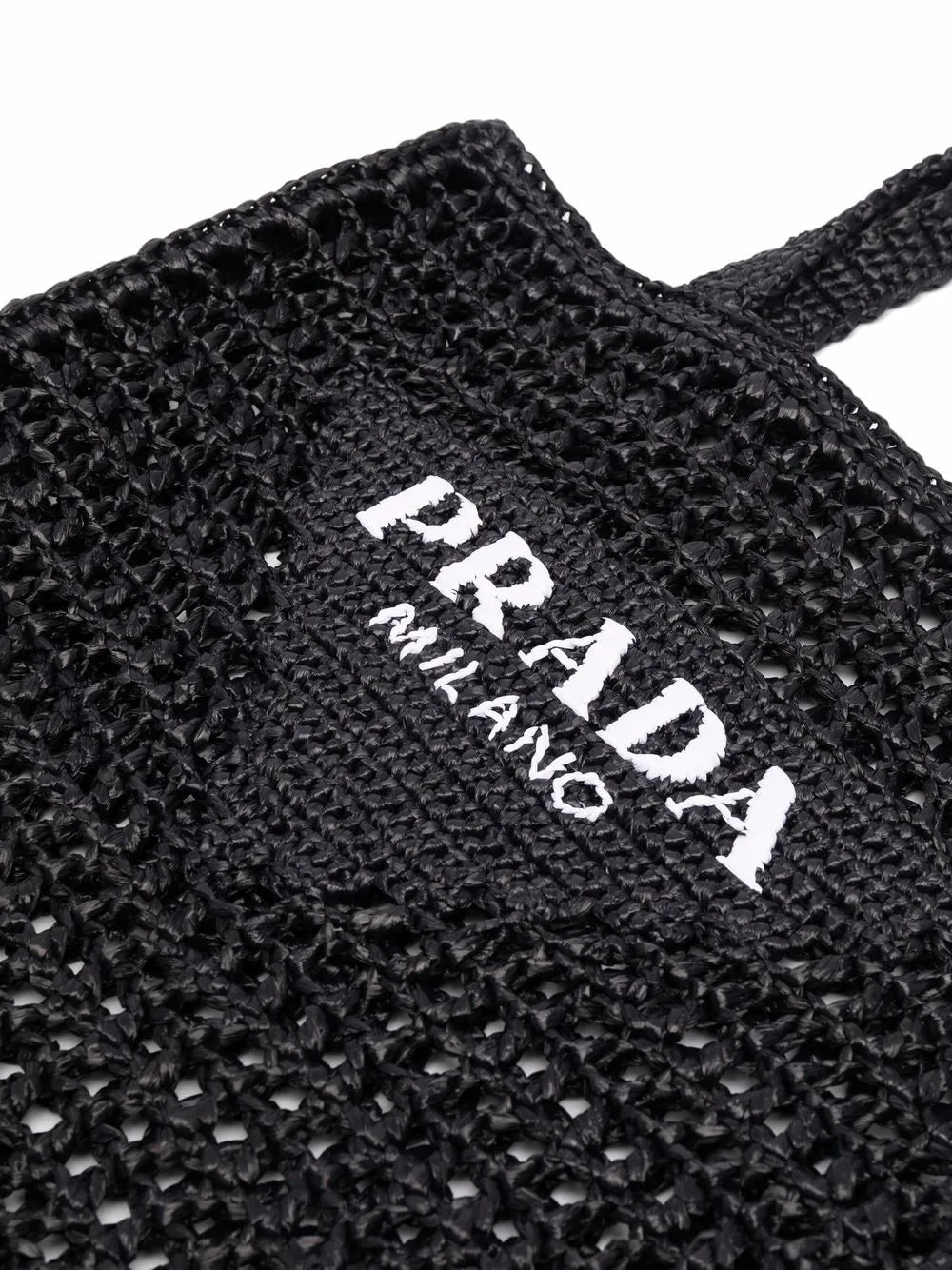 Prada Interwoven Design Logo Print Shoulder Bag