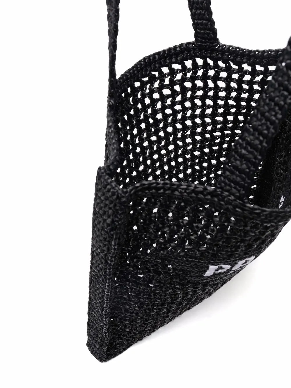 Prada Interwoven Design Logo Print Shoulder Bag