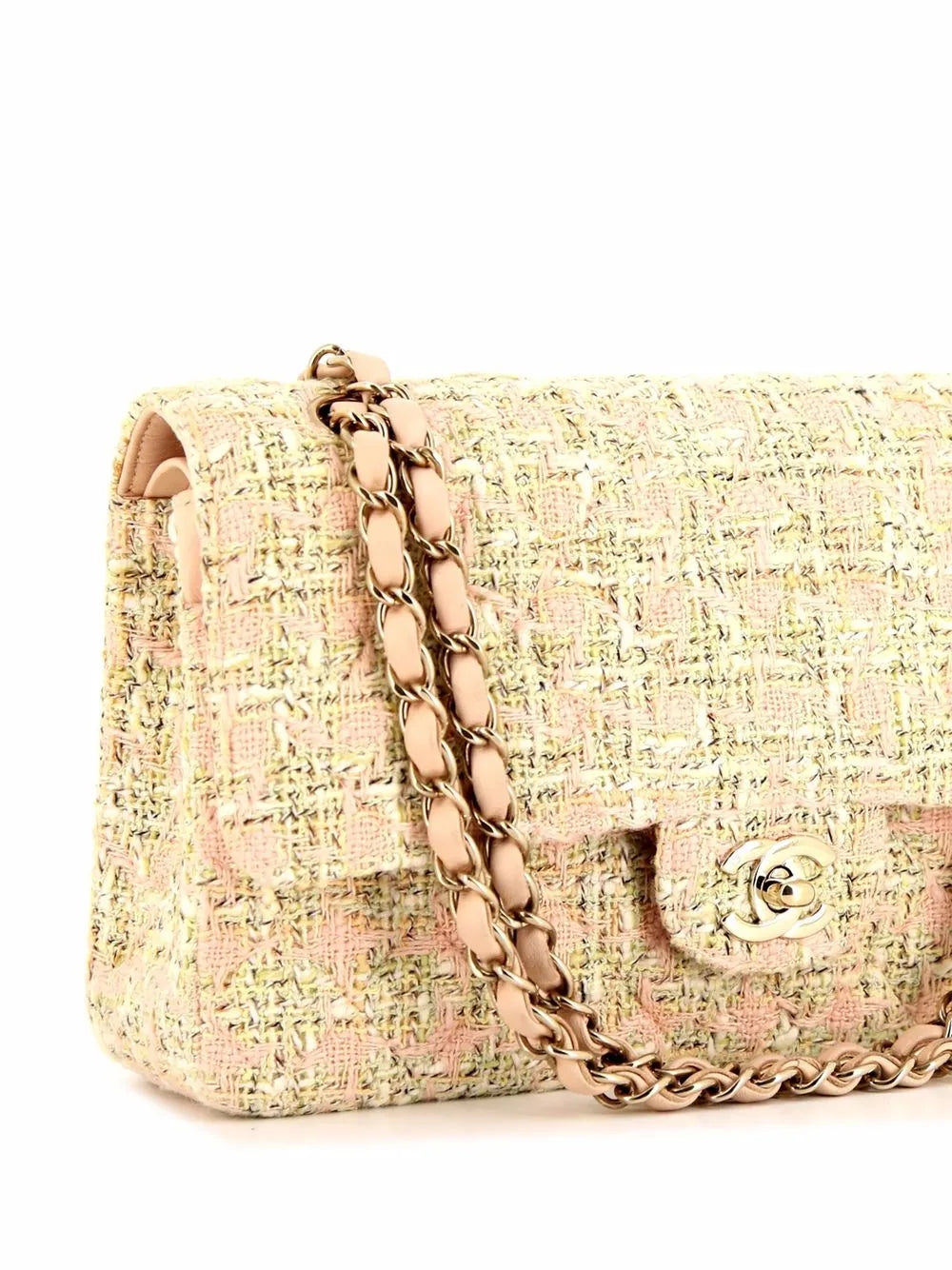Chanel Pre Owned 2006 Tweed Cc Logo Shoulder Bag