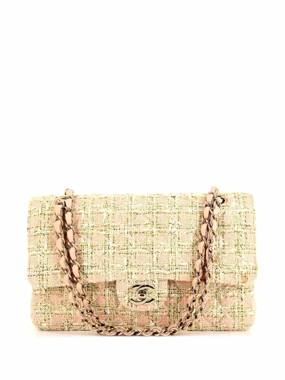 Chanel Pre Owned 2006 Tweed Cc Logo Shoulder Bag