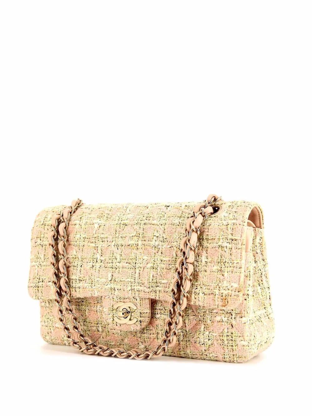 Chanel Pre Owned 2006 Tweed Cc Logo Shoulder Bag