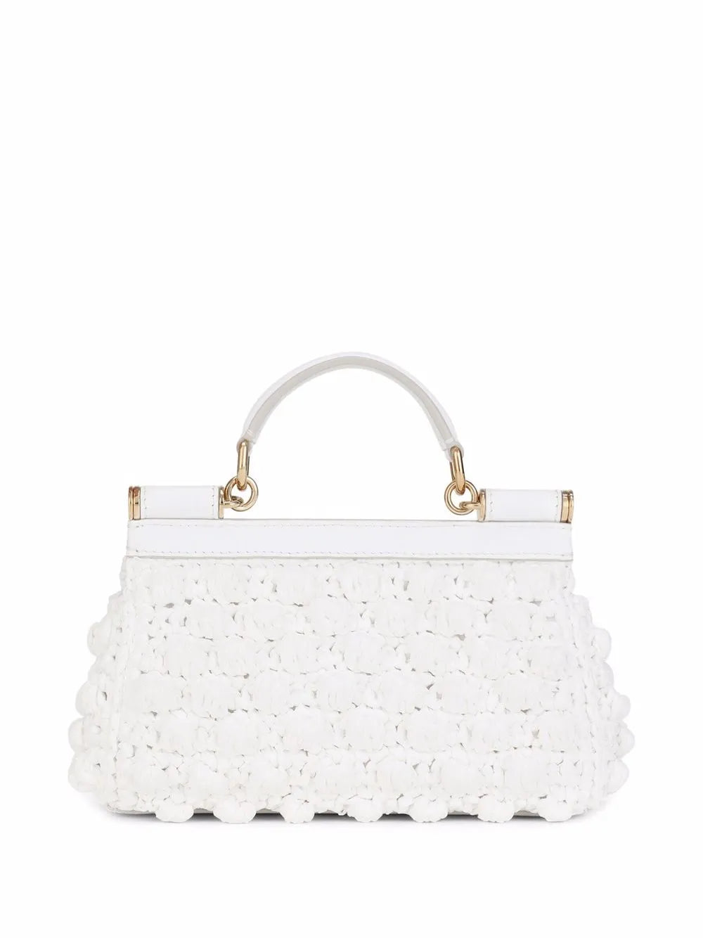 Dolce Gabbana Small Sicily Raffia Top Handle Bag