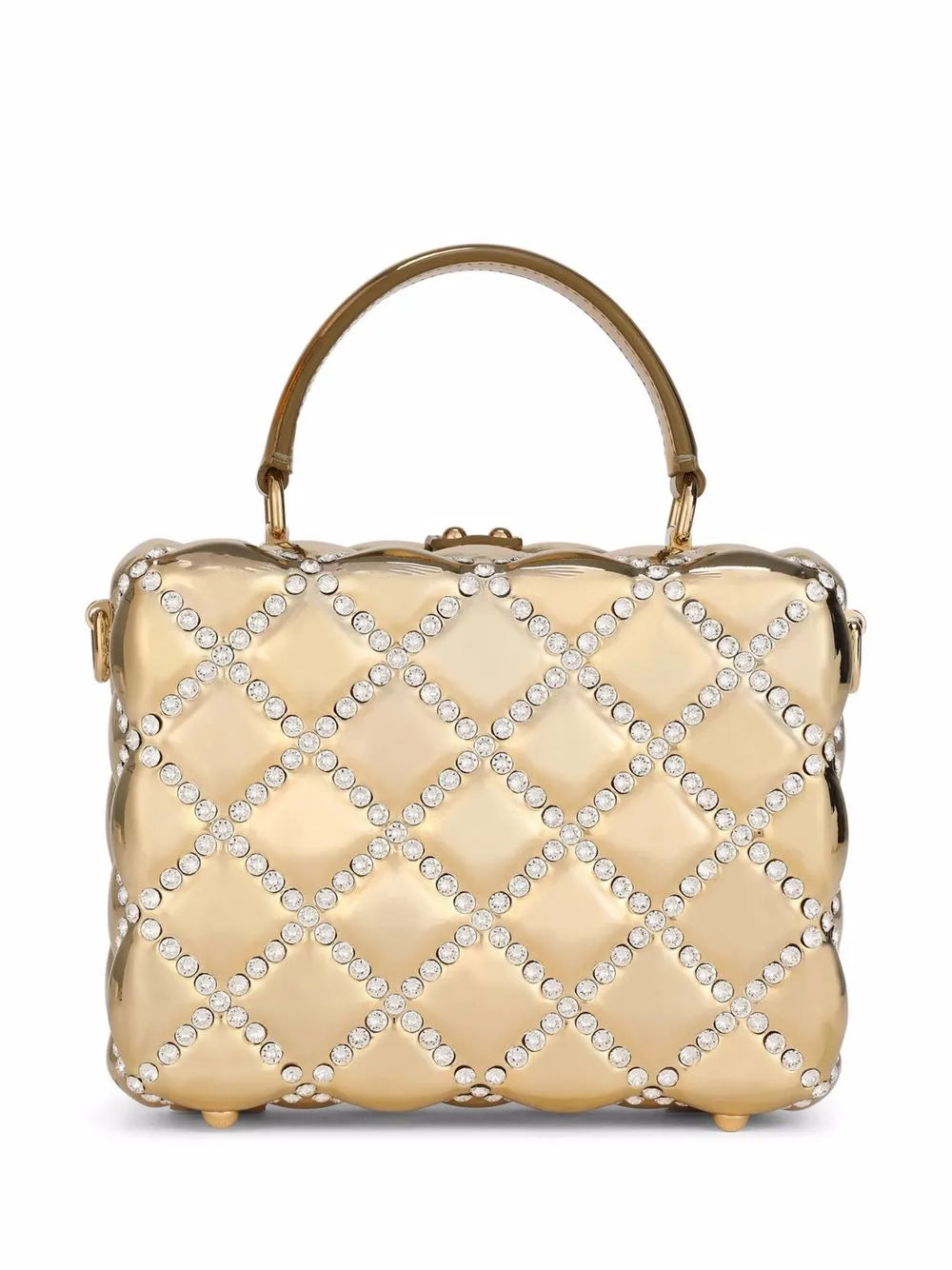 Dolce Gabbana Dolce Box Rhinestone Embellished Top Handle Bag
