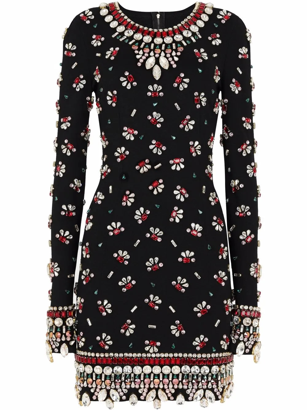 Dolce Gabbana Embellished Long Sleeve Minidress