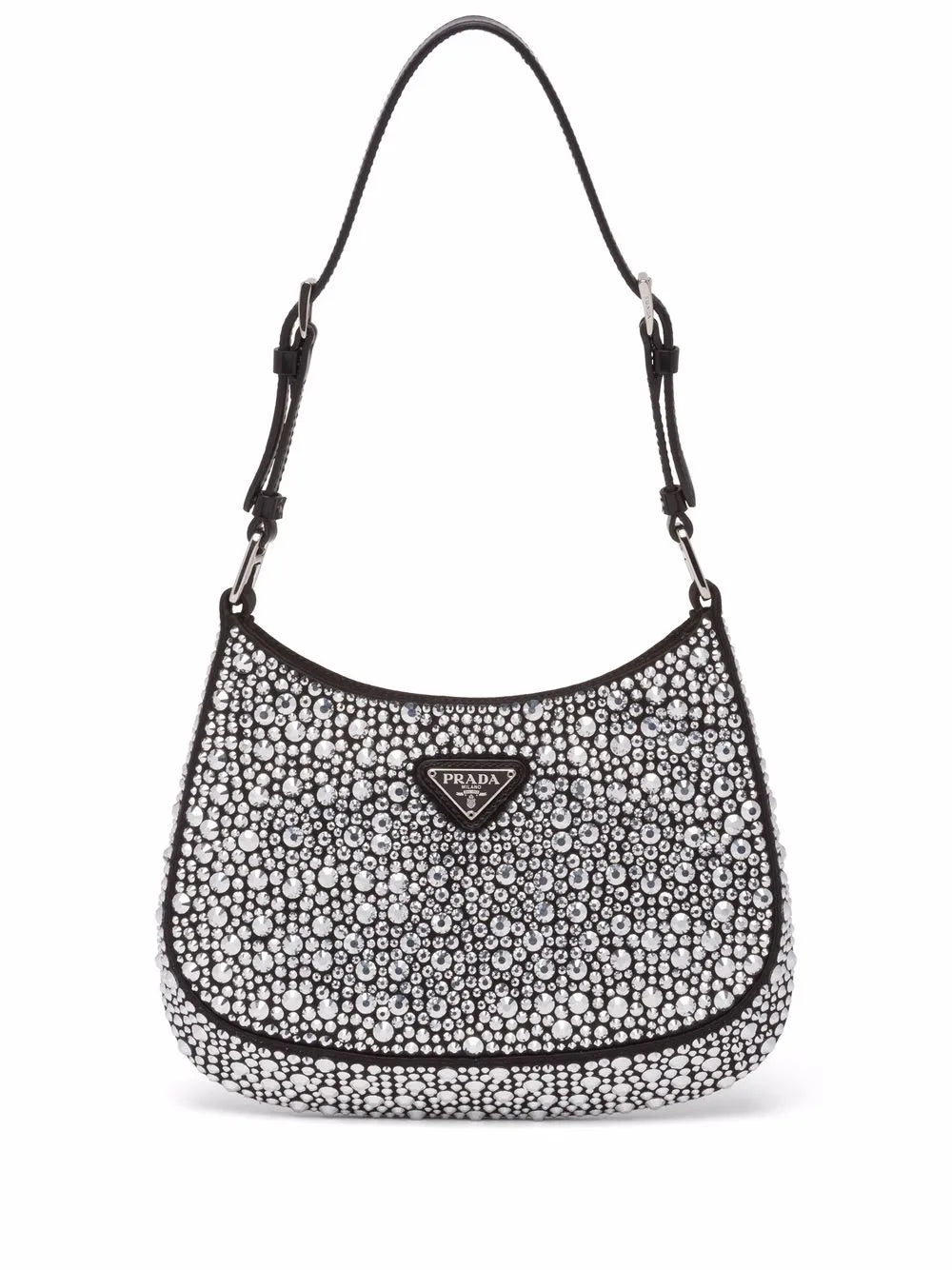 Prada Cleo Crystal Embellished Shoulder Bag