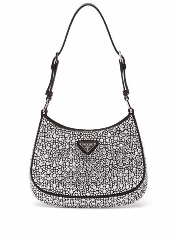 Prada Cleo Crystal Embellished Shoulder Bag