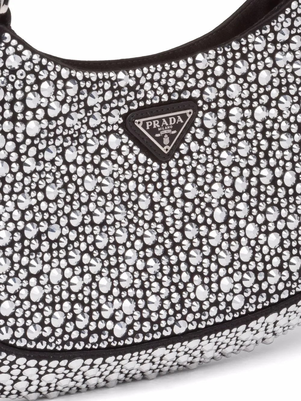 Prada Cleo Crystal Embellished Shoulder Bag