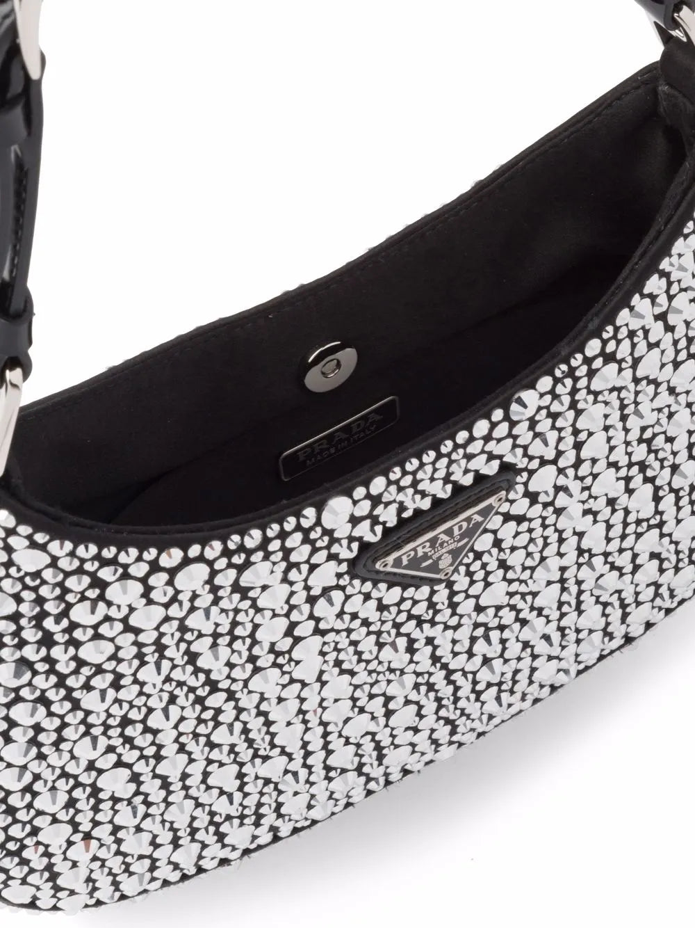Prada Cleo Crystal Embellished Shoulder Bag