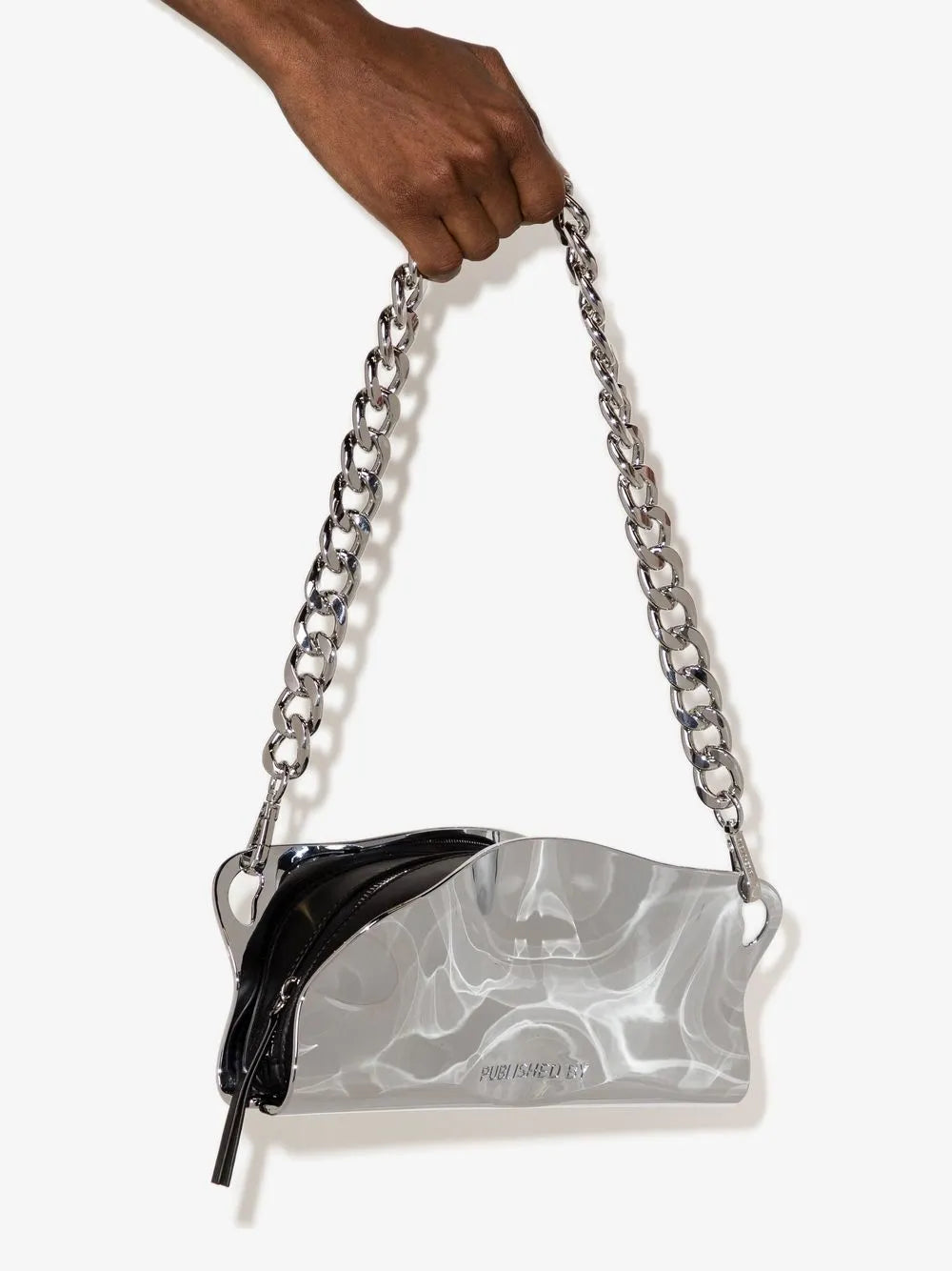 Published By Mayzie Chrome Shoulder Bag