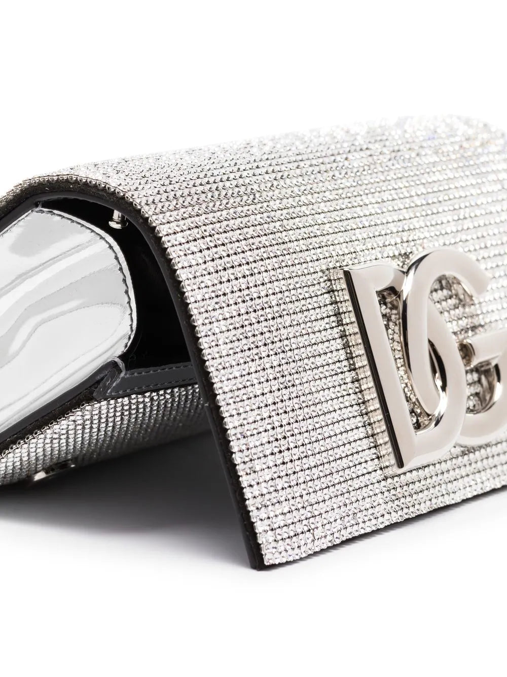 Dolce Gabbana Dg Logo Crystal Embellished Shoulder Bag
