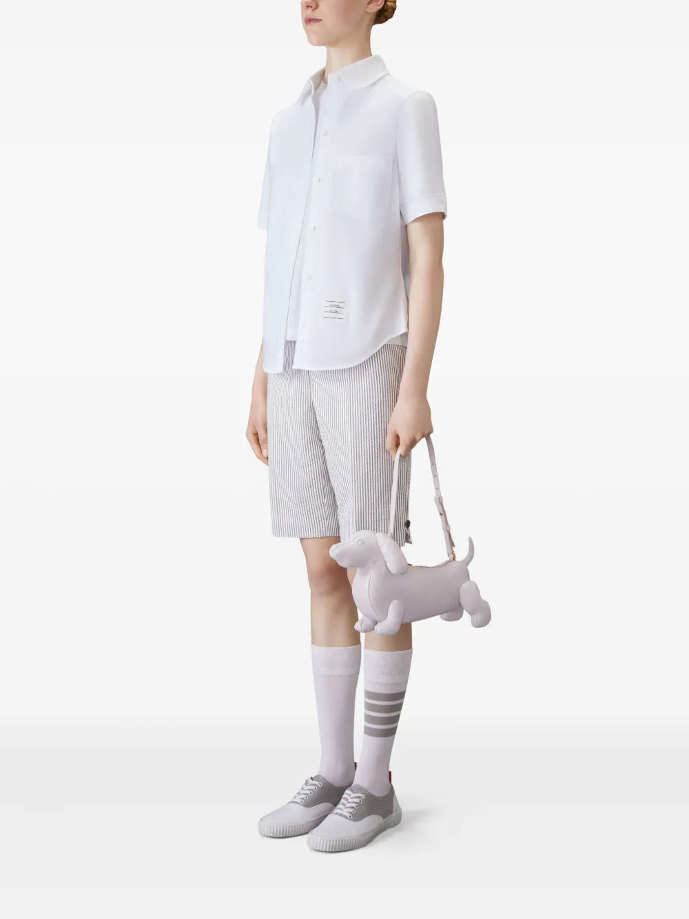 Thom Browne Hector Pebbled Leather Shoulder Bag