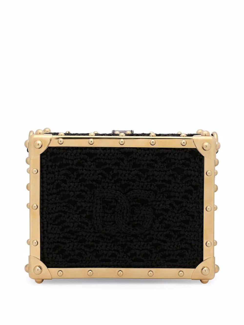 Dolce Gabbana Dolce Box Raffia Top Handle Bag