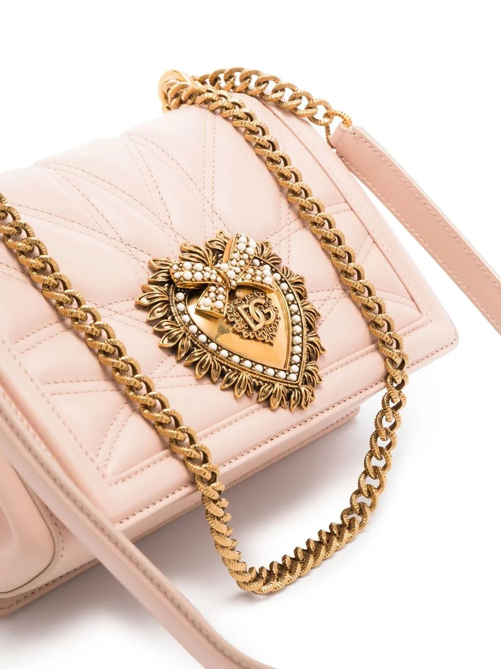 Dolce Gabbana Medium Devotion Quilted Shoulder Bag