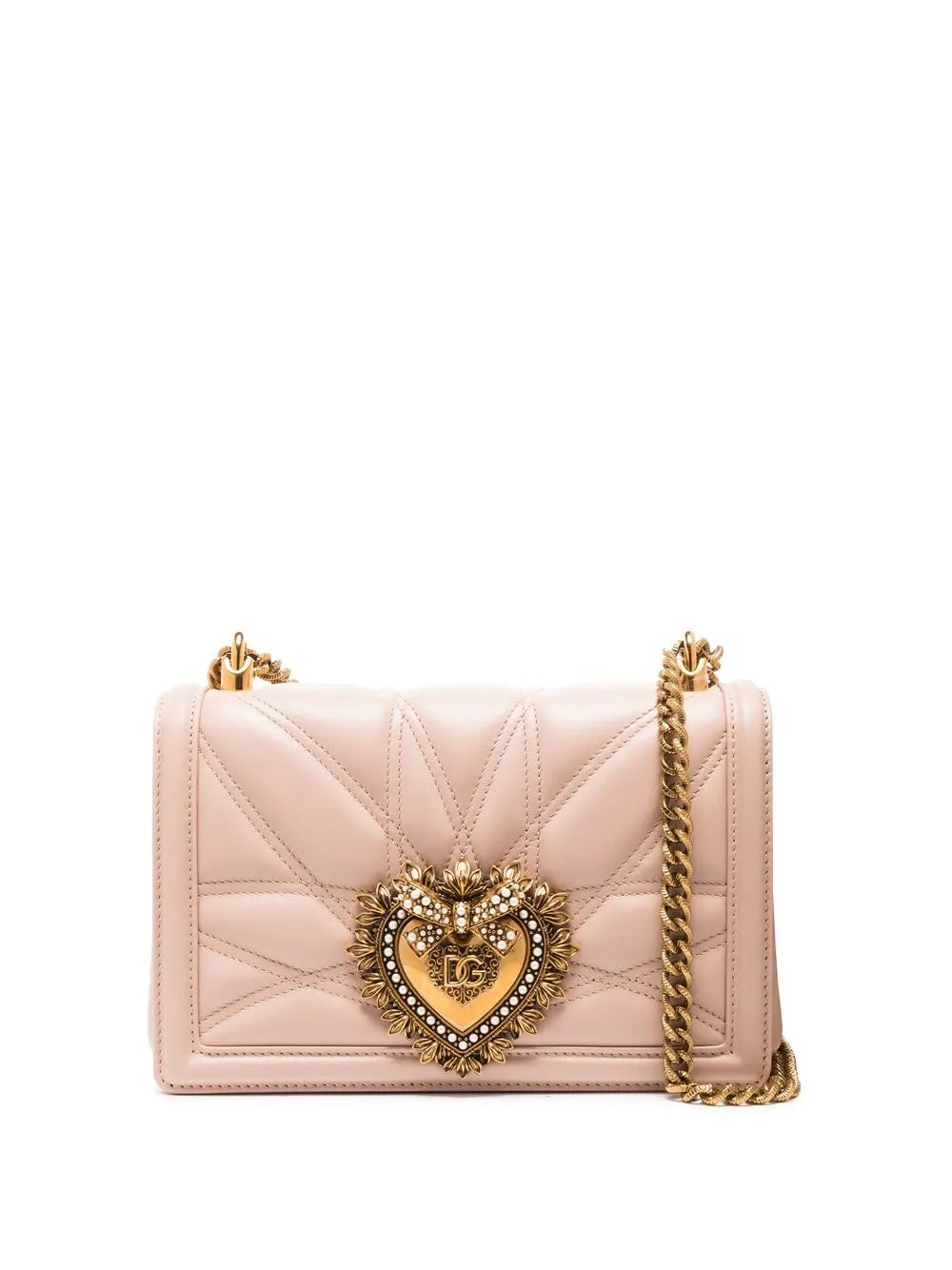 Dolce Gabbana Medium Devotion Quilted Shoulder Bag