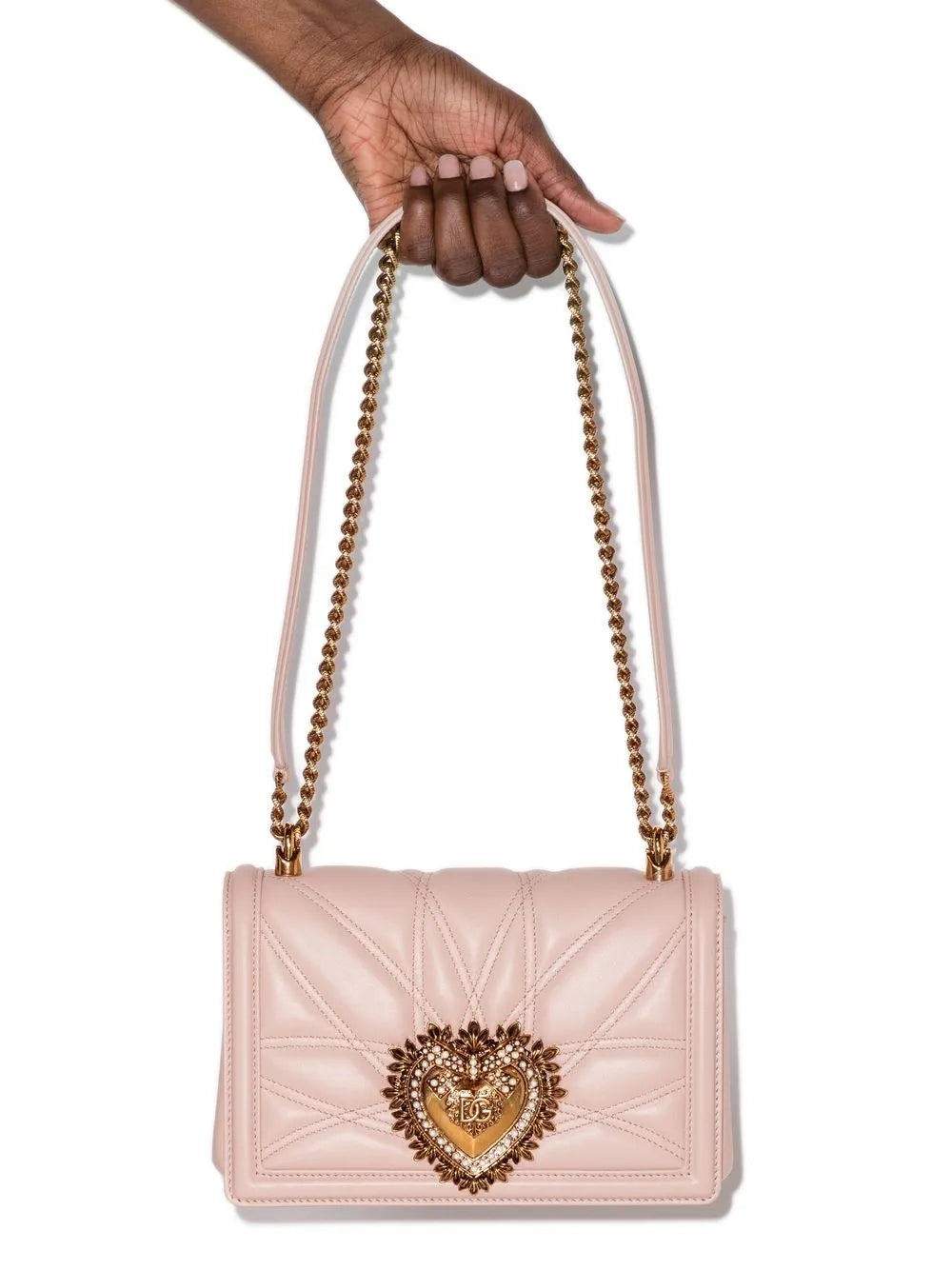 Dolce Gabbana Medium Devotion Quilted Shoulder Bag