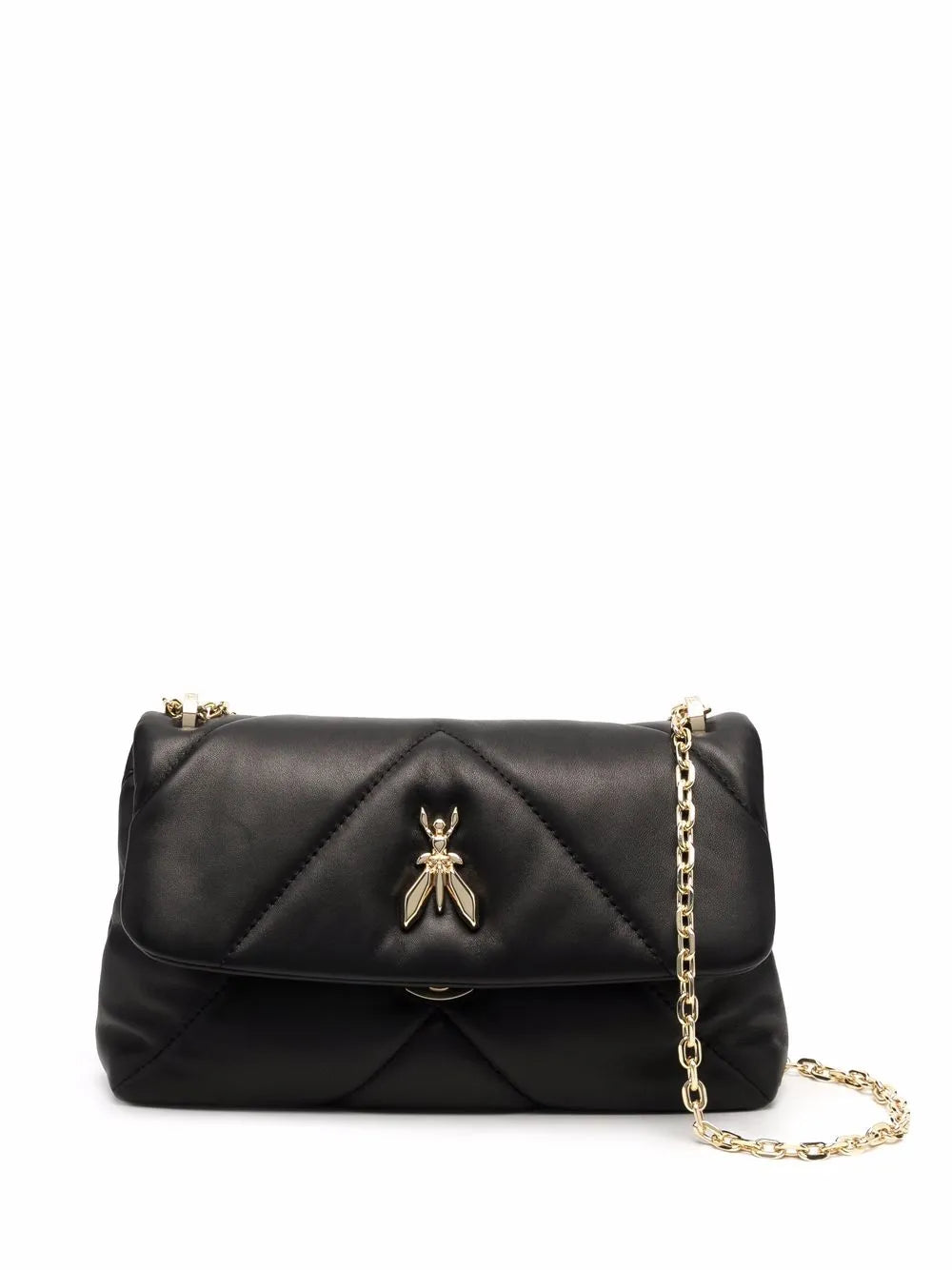 Patrizia Pepe Chevron Leather Shoulder Bag