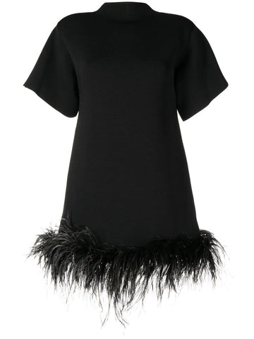 Rachel Gilbert Rita Feather Trim Mini Dress
