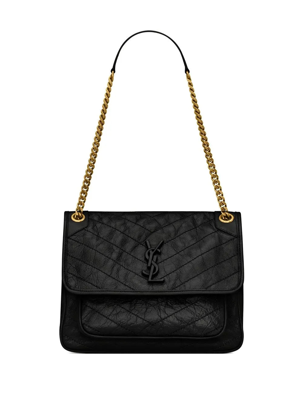 Saint Laurent Niki Logo Lettering Shoulder Bag