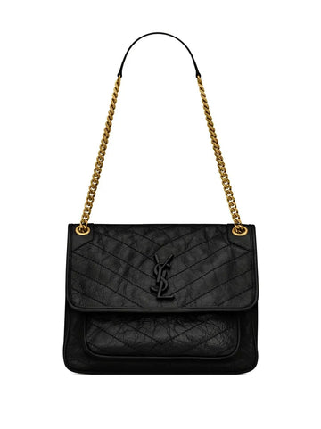 Saint Laurent Niki Logo Lettering Shoulder Bag