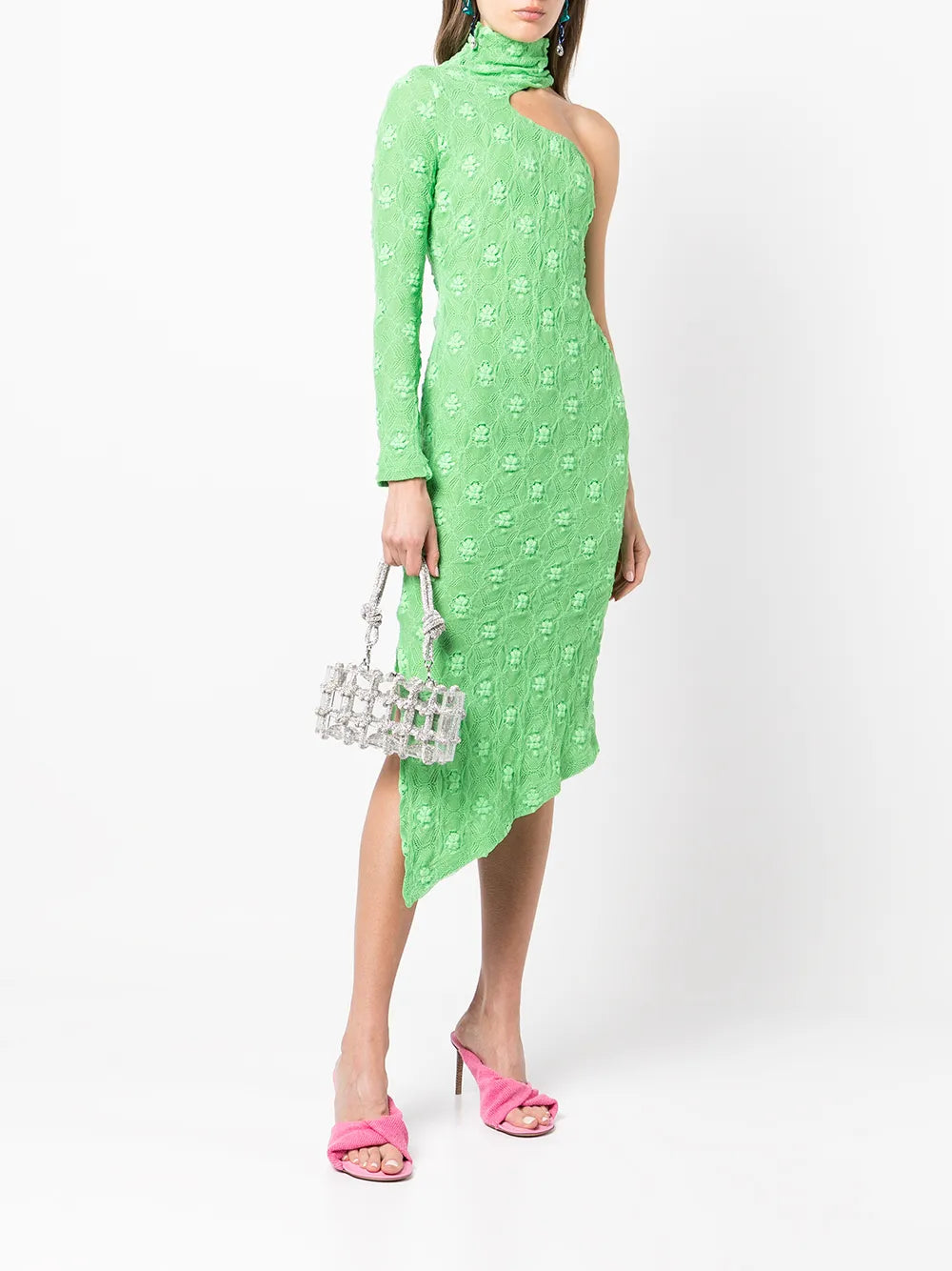 Cult Gaia Bess Crystal Embellished Shoulder Bag