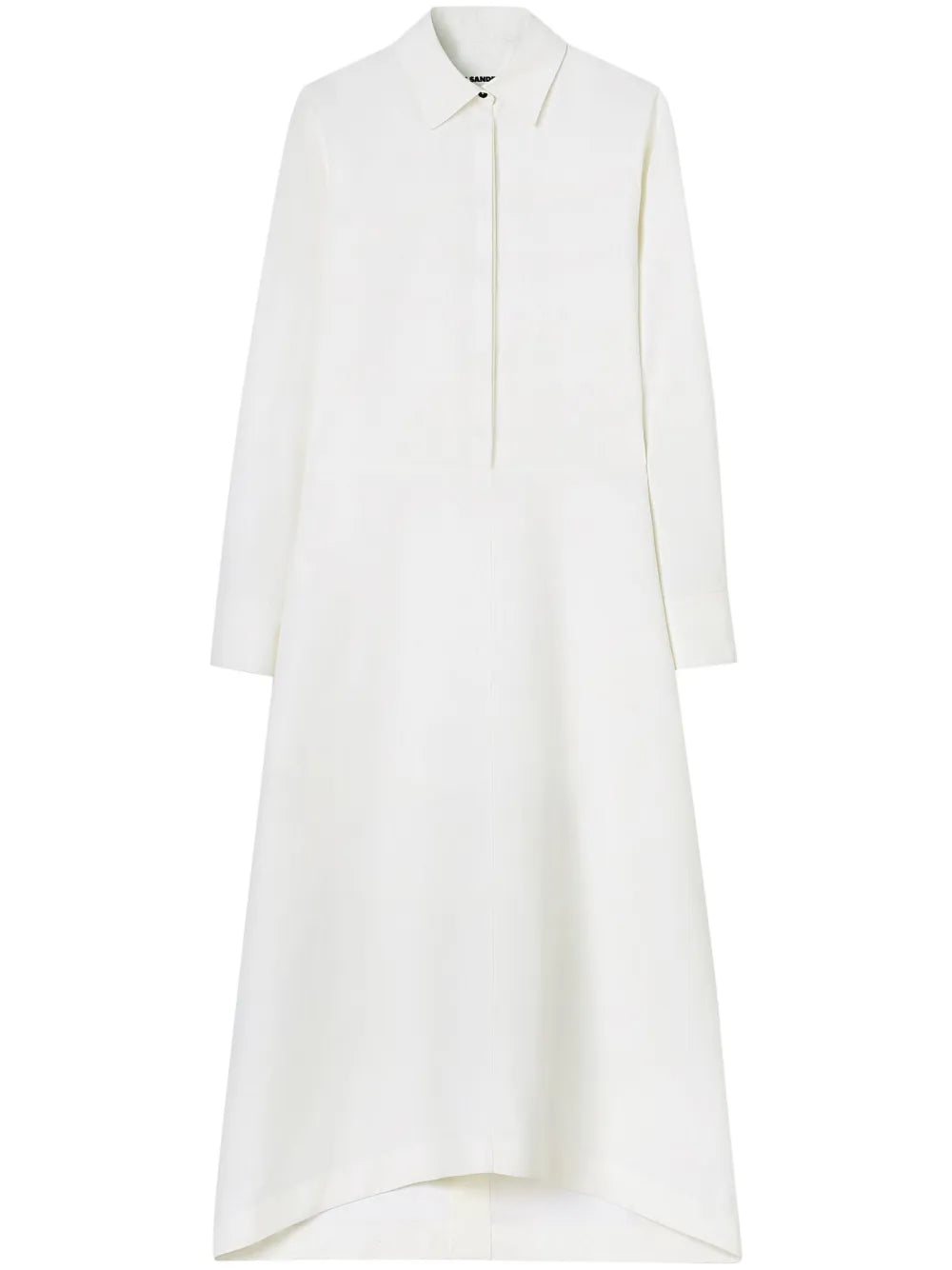 Jil Sander Long Sleeve Cotton Long Dress