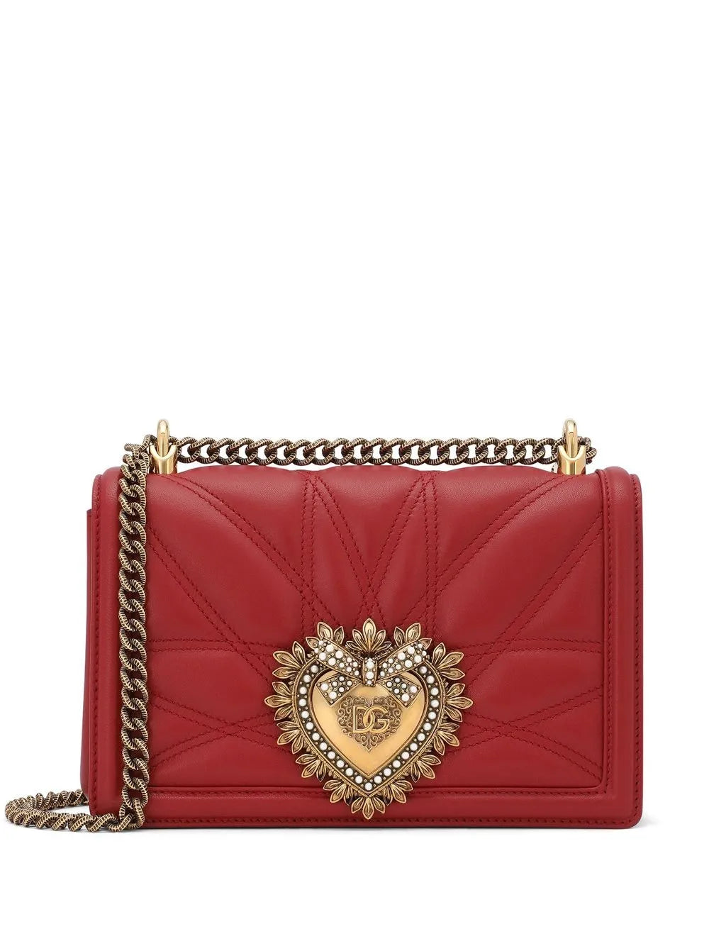 Dolce Gabbana Medium Devotion Quilted Shoulder Bag